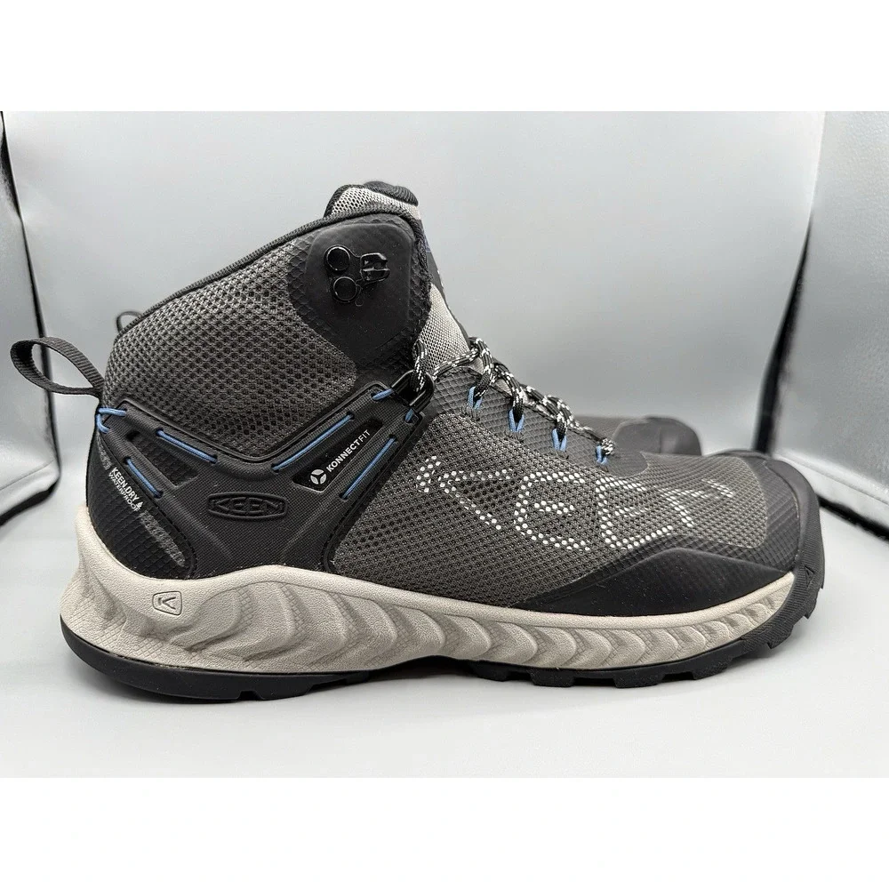 KEEN NXIS EVO Mid WP Gray Waterproof Hiking Trail Outdoor Boots Men's Size 11